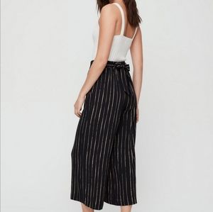 Wilfred Aritzia Stripped Tie Waist Pants